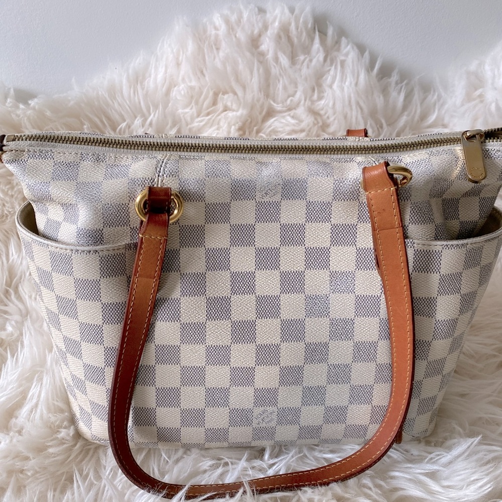Authentic Louis Vuitton Totally Damier Azur PM Shoulder Bag